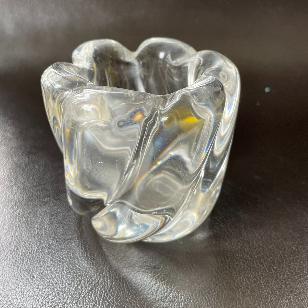 Rare Vintage 40s Orrefors Crystal Votive Candle Holder